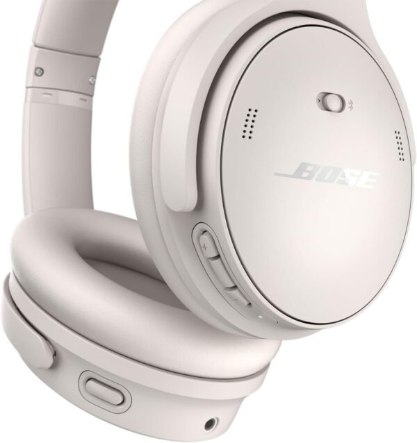 Bose QuietComfort Wireless Noise Cancelling Headphones, Bluetooth Over Ear Headphones with Up To 24 Hours of Battery Life, White Smoke - Image 2